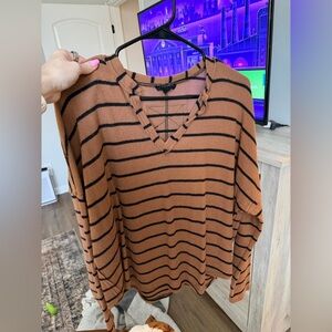 Blu Pepper Tan and Black Knit Top